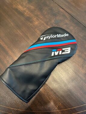 TaylorMade Black Driver Headcover with Red & Blue Accents
